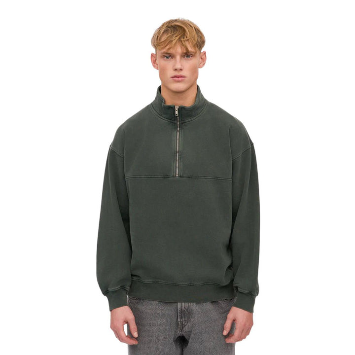 Colorful Standard Quarter Zip Sweat Midnight Forest - Merchant Menswear