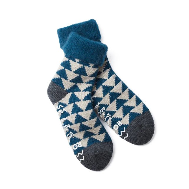 Comfy Room Socks Blue Green/Charcoal - Merchant Menswear