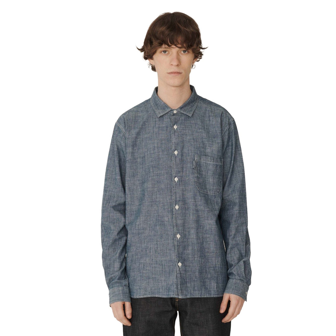 Curtis Shirt Light Indigo - Merchant Menswear