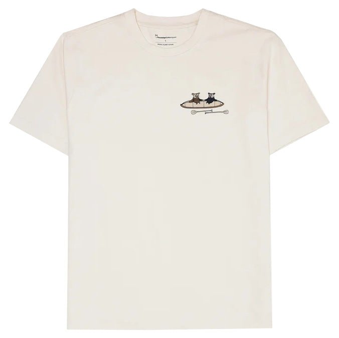 Drop Shoulder Graphic Print Tee Egret - Merchant Menswear