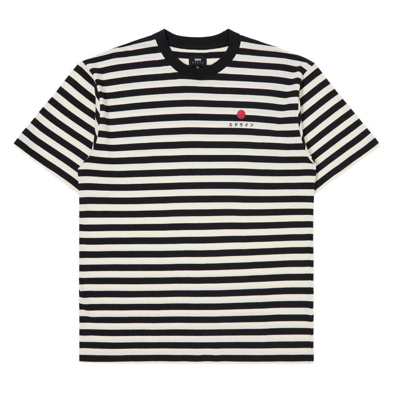 Edwin Basic Stripe T-Shirt Black / White - Merchant Menswear