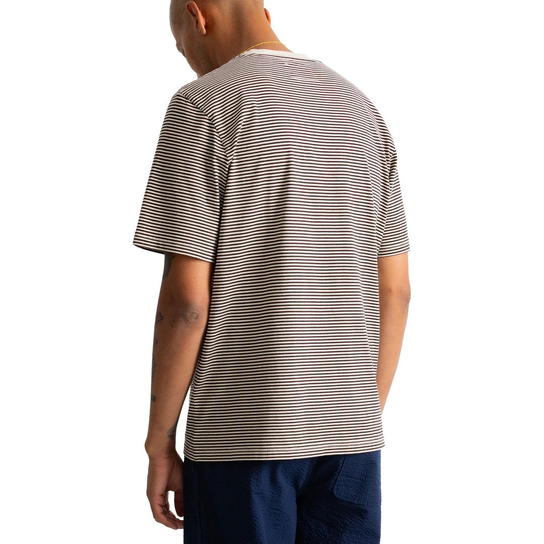 Folk 1X1 Stripe Tee Espresso/Stone