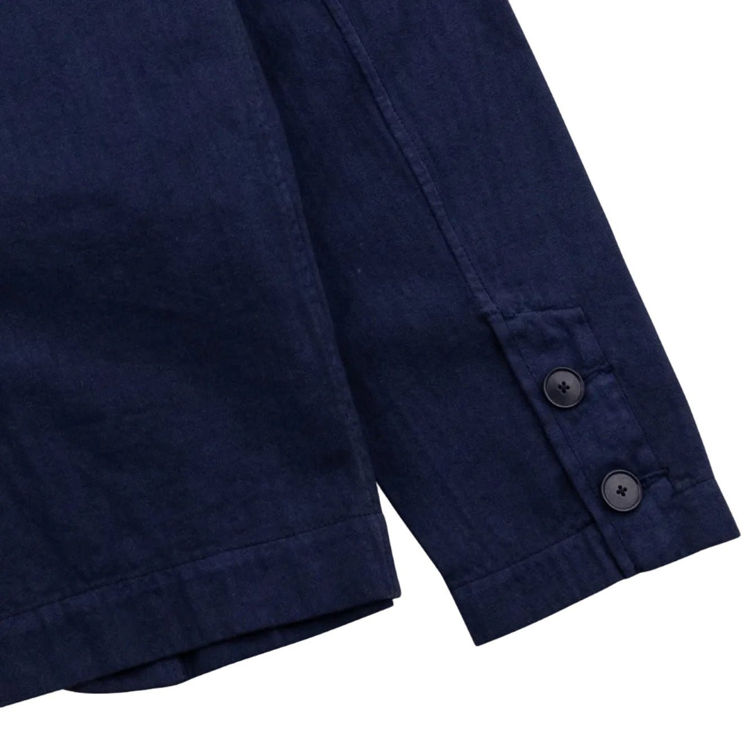 Folk Assembly Herringbone Blazer Navy - Merchant Menswear