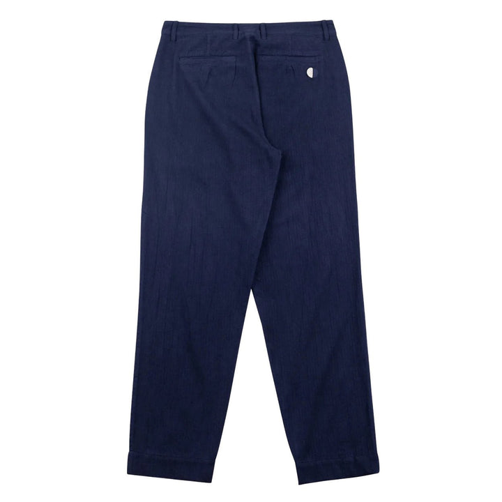 Folk Assembly Herringbone Suit Trouser Navy - Merchant Menswear