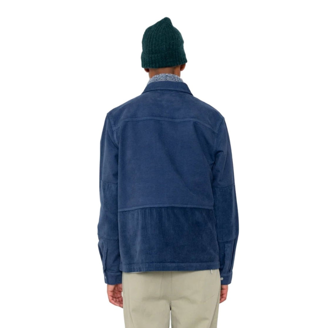 Folk Assembly Worker Jacket Cord Mix Soft Blue - Merchant Menswear