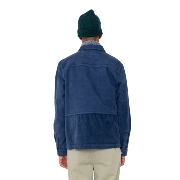 Folk Assembly Worker Jacket Cord Mix Soft Blue - Merchant Menswear