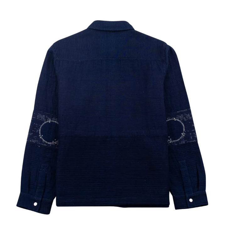 Folk Cotton Assembly Jacket Textured Indigo - Merchant Menswear