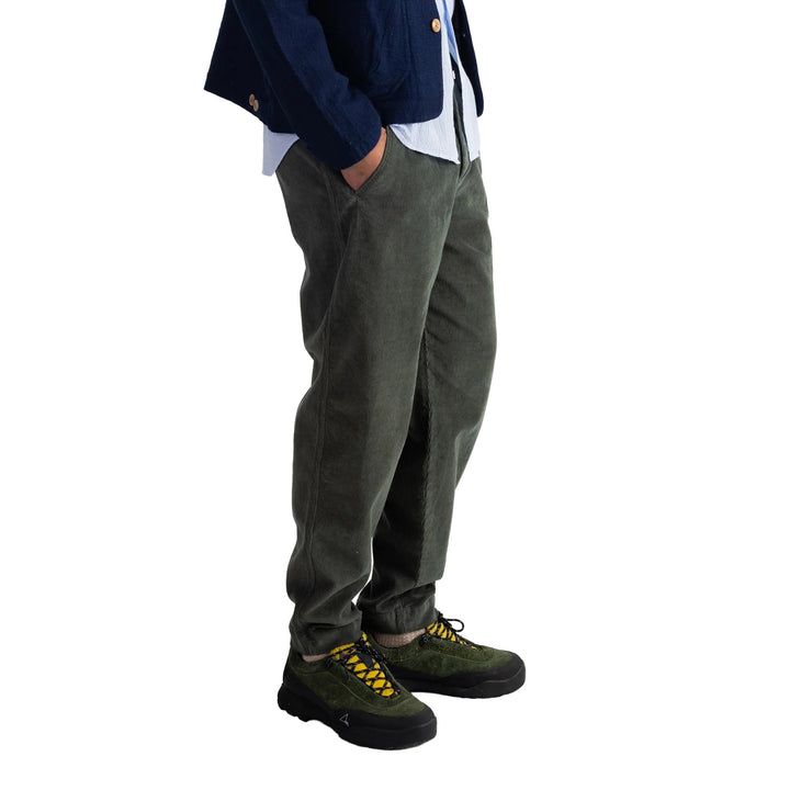 Folk Drawcord Assembly Pant Deep Sage Cord - Merchant Menswear