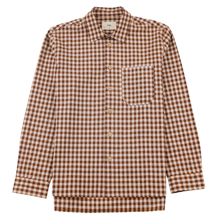Folk Easy Fit Clay Gingham Check Shirt