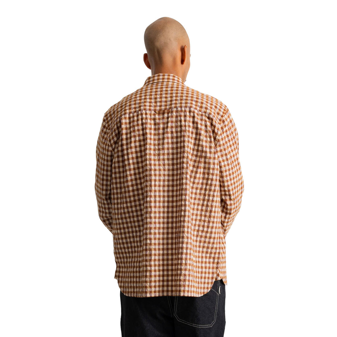 Folk Easy Fit Clay Gingham Check Shirt