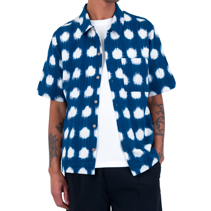 Folk Folk Gabe Ikat Shirt Indigo - Merchant Menswear