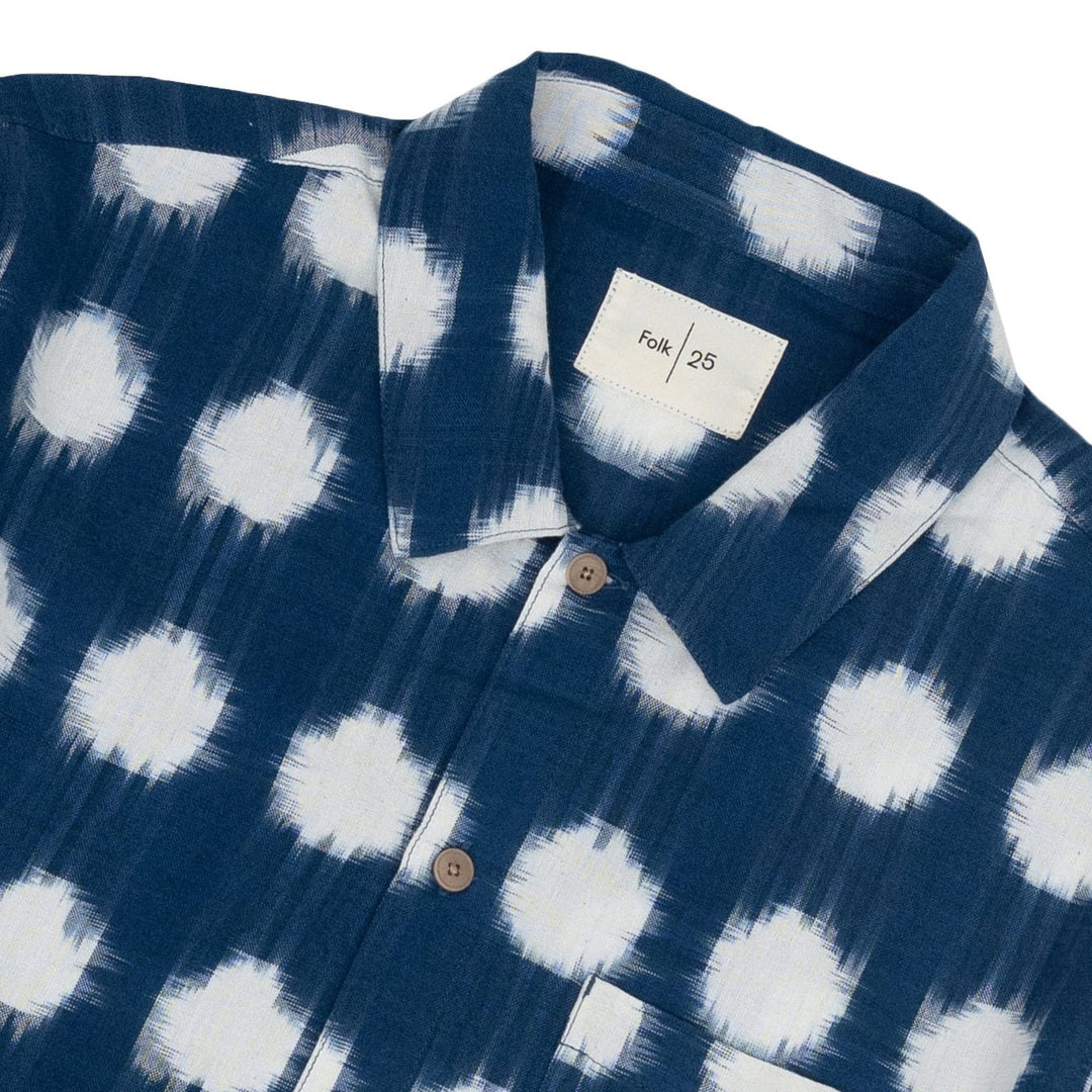 Folk Folk Gabe Ikat Shirt Indigo - Merchant Menswear