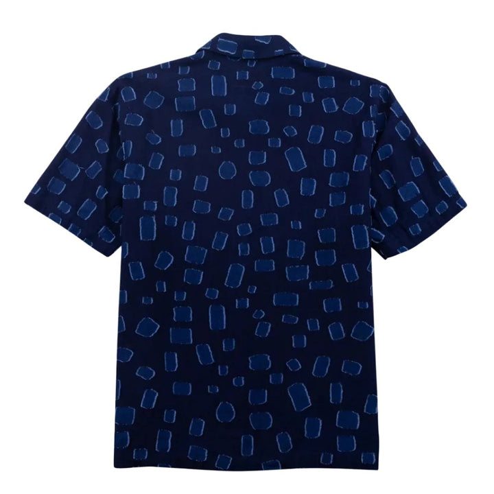 Folk Gabe Irregular Dot Shirt Indigo - Merchant Menswear