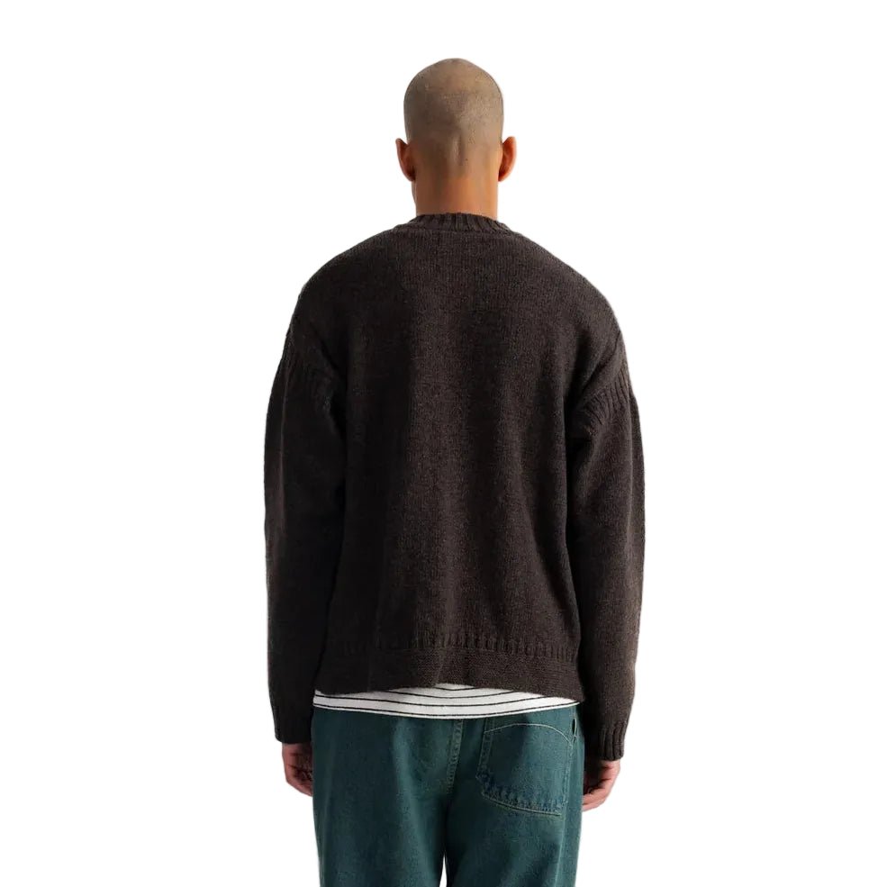Folk Knitted Jacket Espresso - Merchant Menswear