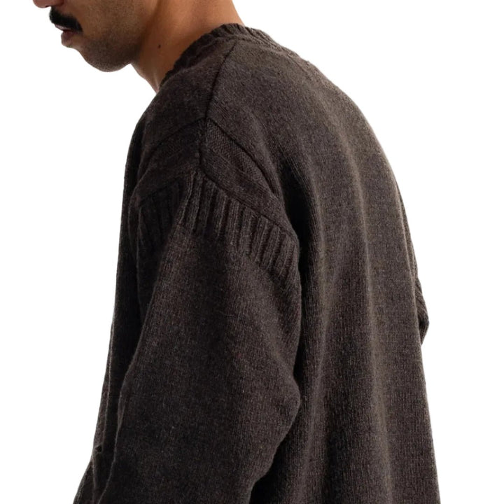 Folk Knitted Jacket Espresso - Merchant Menswear