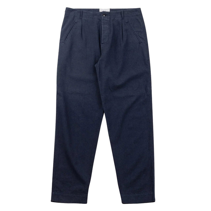 Folk Linen/ Cotton Assembly Pant Dark Navy - Merchant Menswear