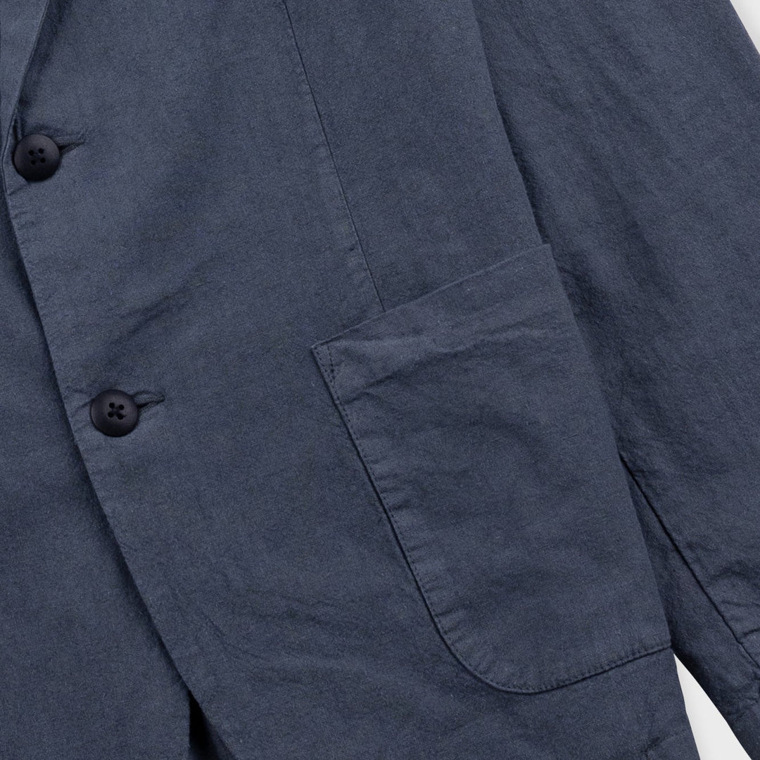 Folk Linen/Cotton Blazer Charcoal - Merchant Menswear