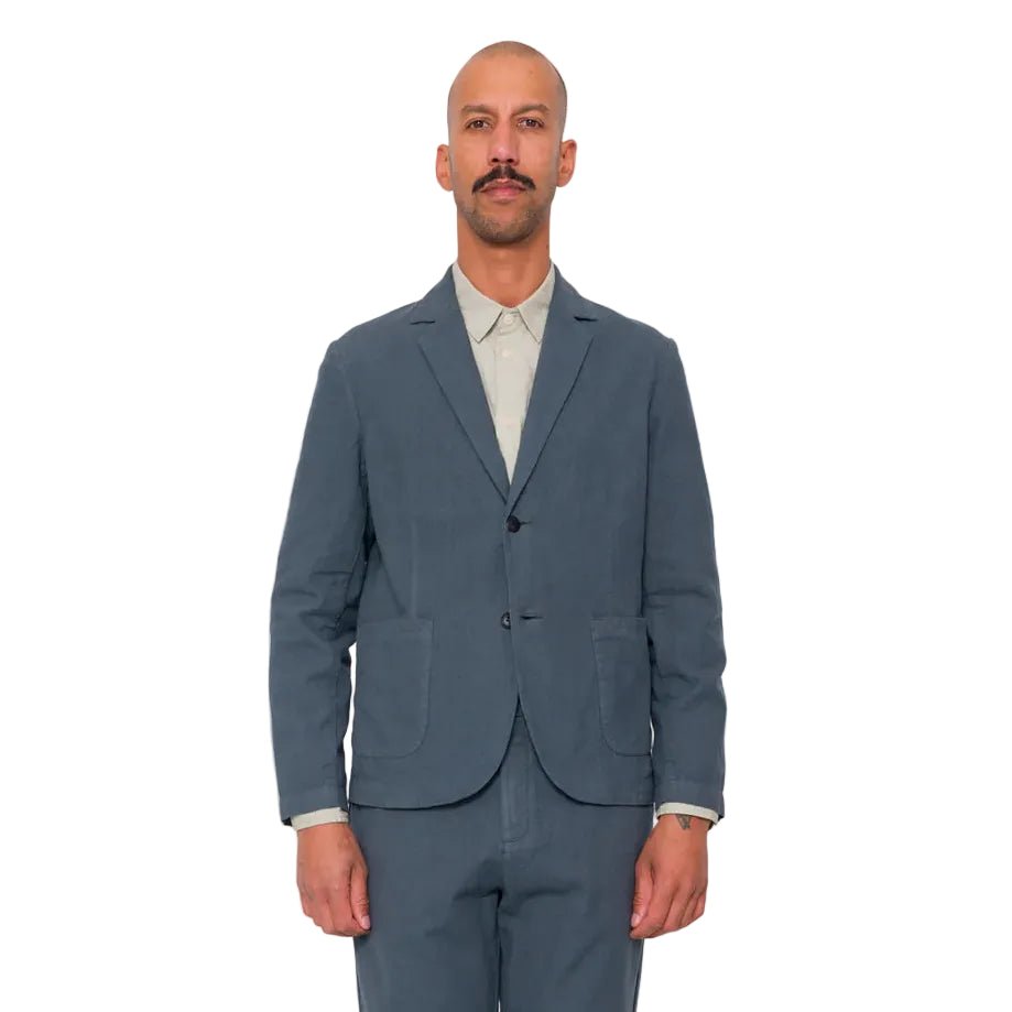 Folk Linen/Cotton Blazer Charcoal - Merchant Menswear