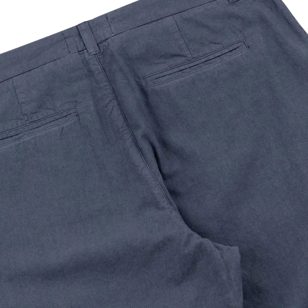 Folk Linen/Cotton Fixed Waistband Trouser Charcoal - Merchant Menswear