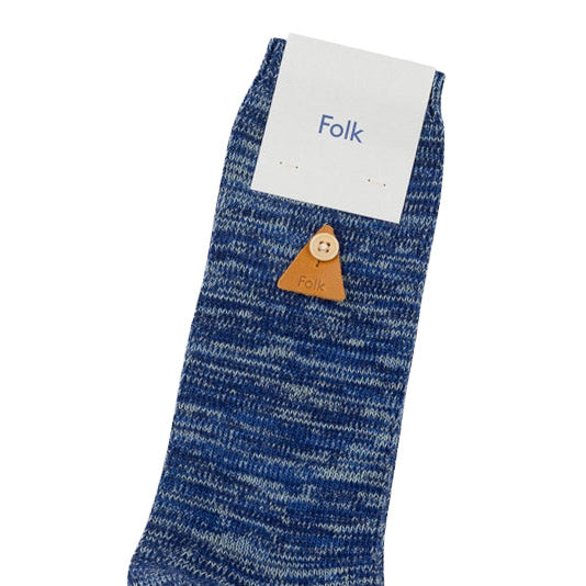Folk Melange Sock Blue Mix
