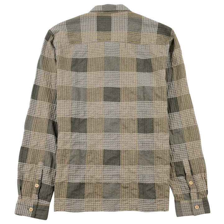 Folk Patch Shirt Sage Multicheck