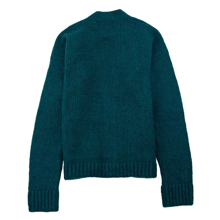 Folk Relaxed Cardigan Phthalo Green - Merchant Menswear