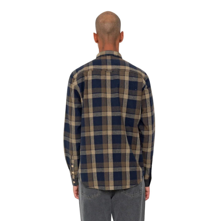 Folk Relaxed Fit Shirt Navy / Olive Check - Merchant Menswear