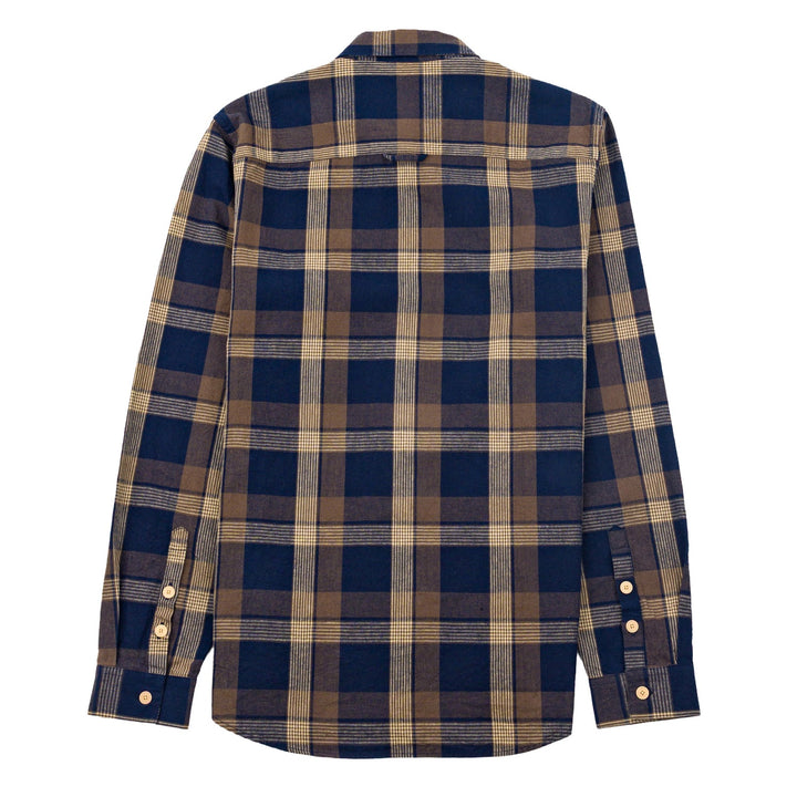 Folk Relaxed Fit Shirt Navy / Olive Check - Merchant Menswear