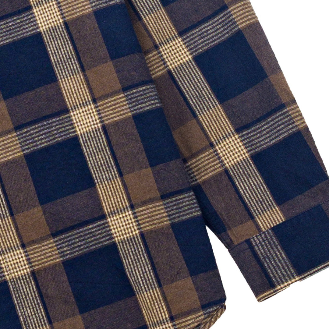 Folk Relaxed Fit Shirt Navy / Olive Check - Merchant Menswear
