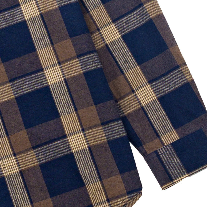 Folk Relaxed Fit Shirt Navy / Olive Check - Merchant Menswear