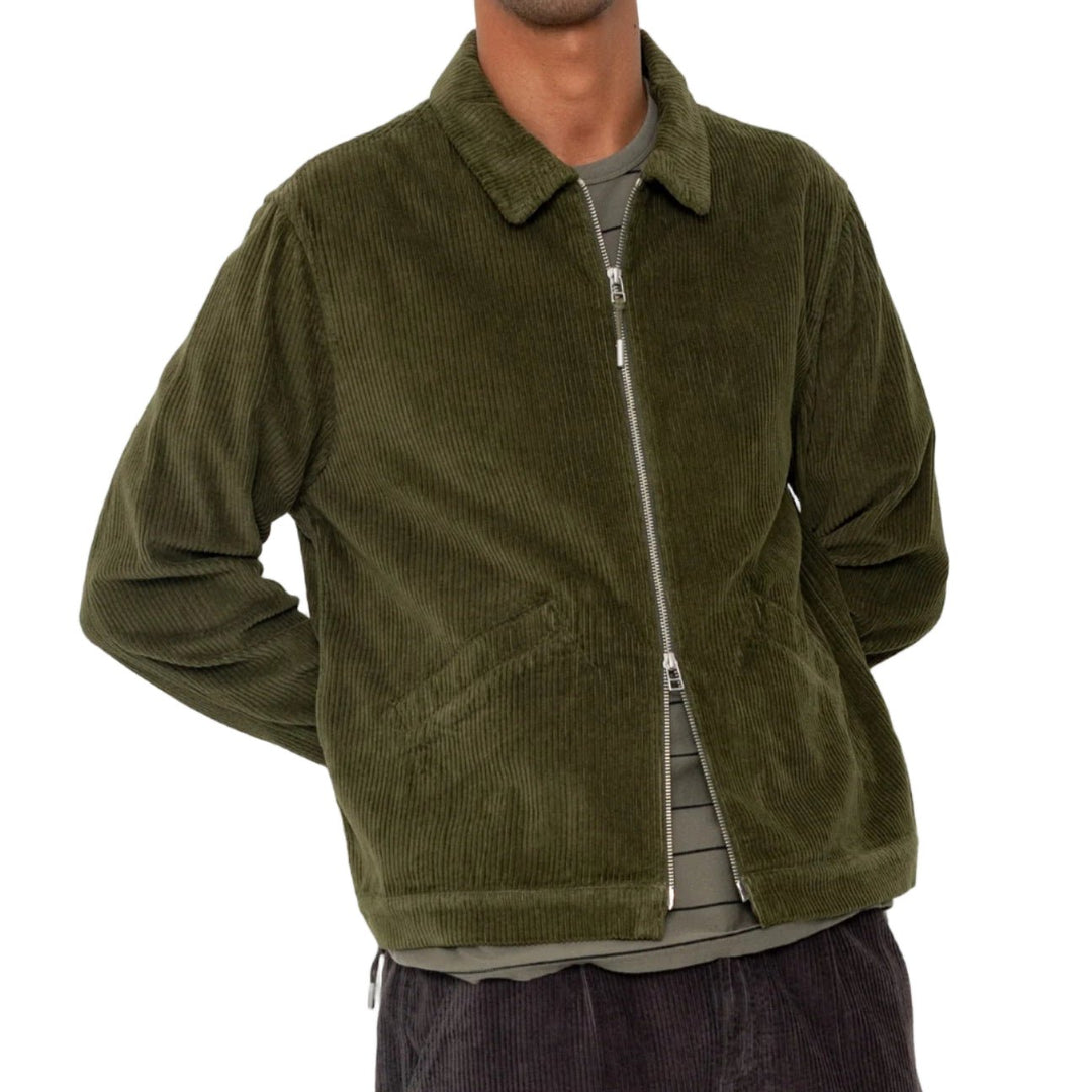Folk Signal Blouson Chunky Cord Olive - Merchant Menswear