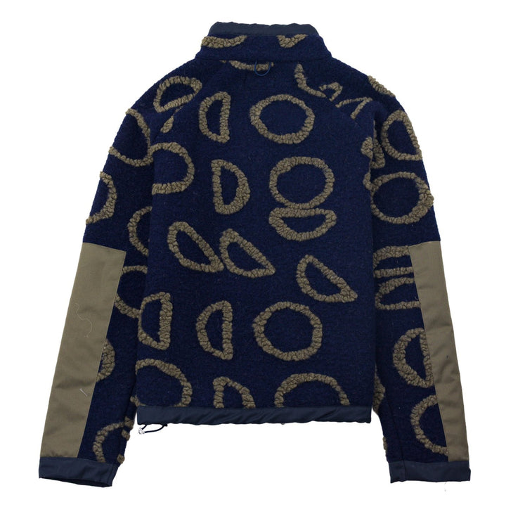 Folk Signal Fleece Circle Jacquard Navy - Merchant Menswear