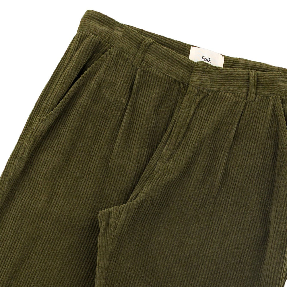 Folk Signal Pant Olive Chunky Cord Olive - Merchant Menswear