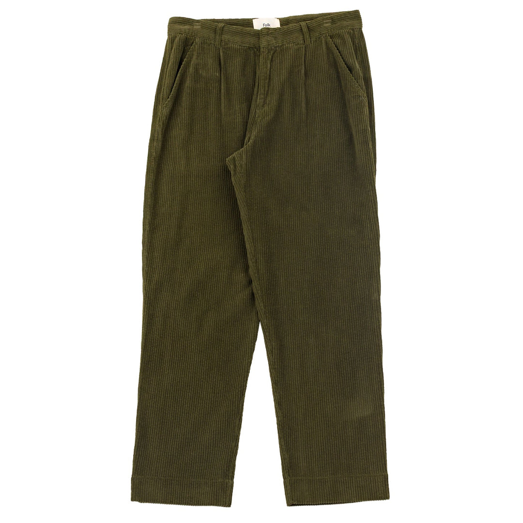 Folk Signal Pant Olive Chunky Cord Olive - Merchant Menswear