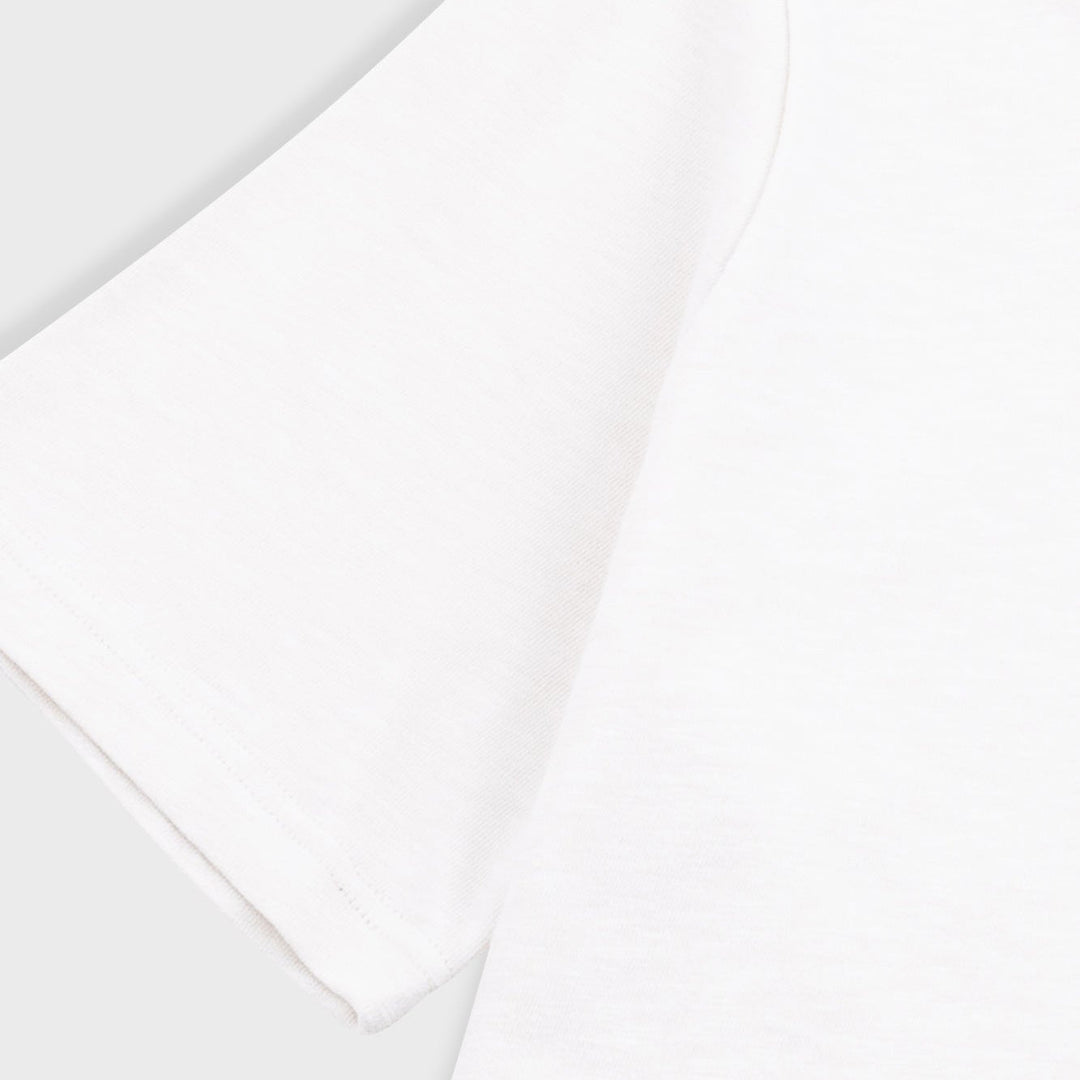 Folk Slub Embroidered T-Shirt Off White - Merchant Menswear
