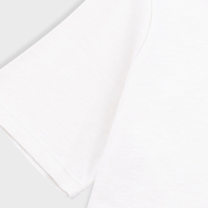 Folk Slub Embroidered T-Shirt Off White - Merchant Menswear