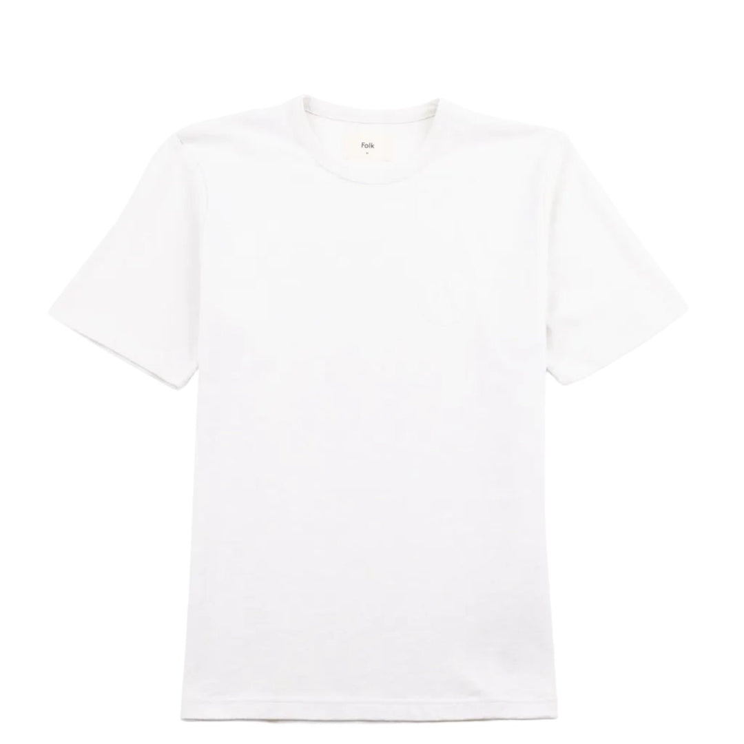 Folk Slub Embroidered T-Shirt Off White - Merchant Menswear