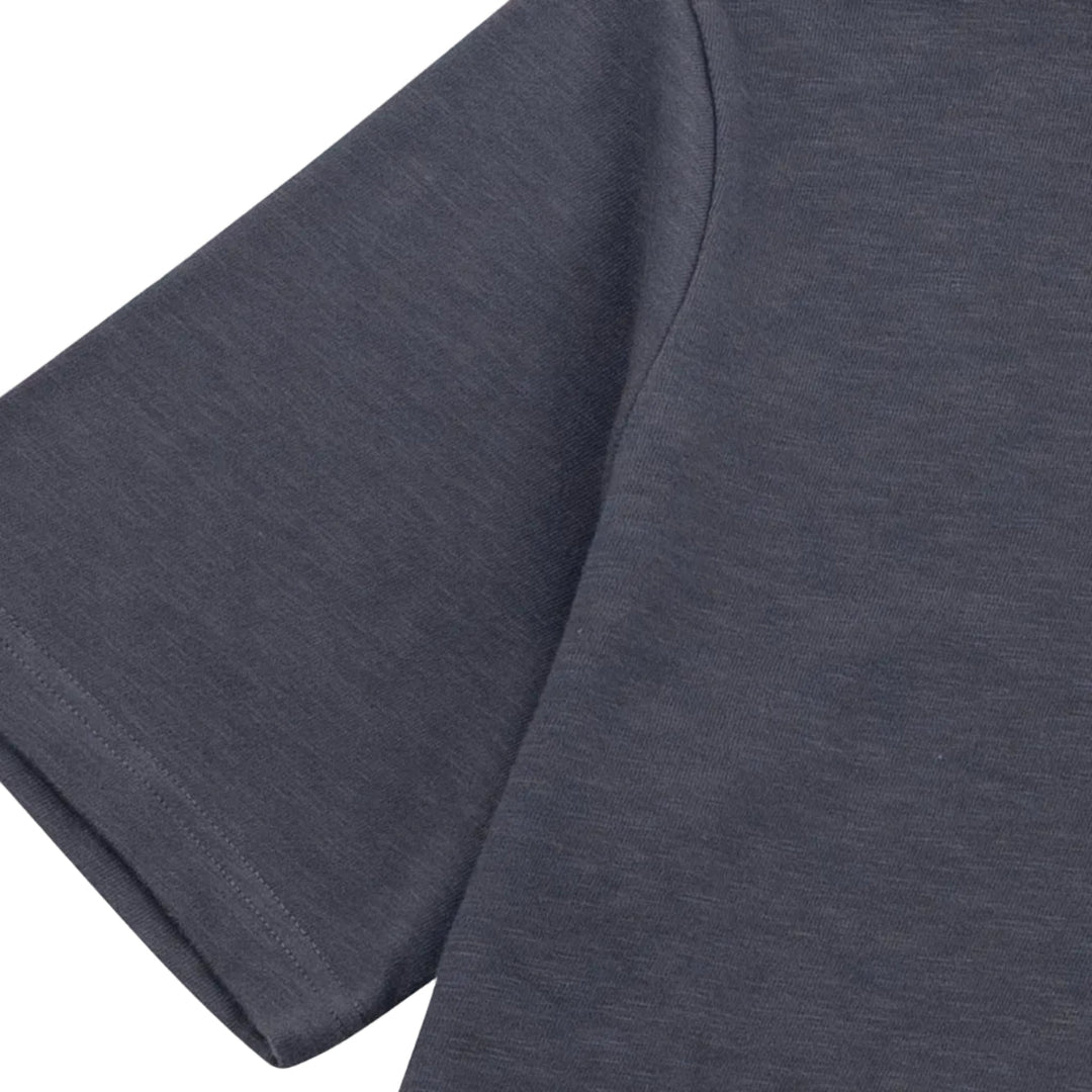 Folk Slub Embroidered T-Shirt Soft Black - Merchant Menswear