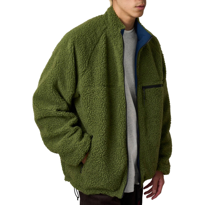 Gramicci Reversible Sherpa Fleece Olive/Dusty Navy - Merchant Menswear
