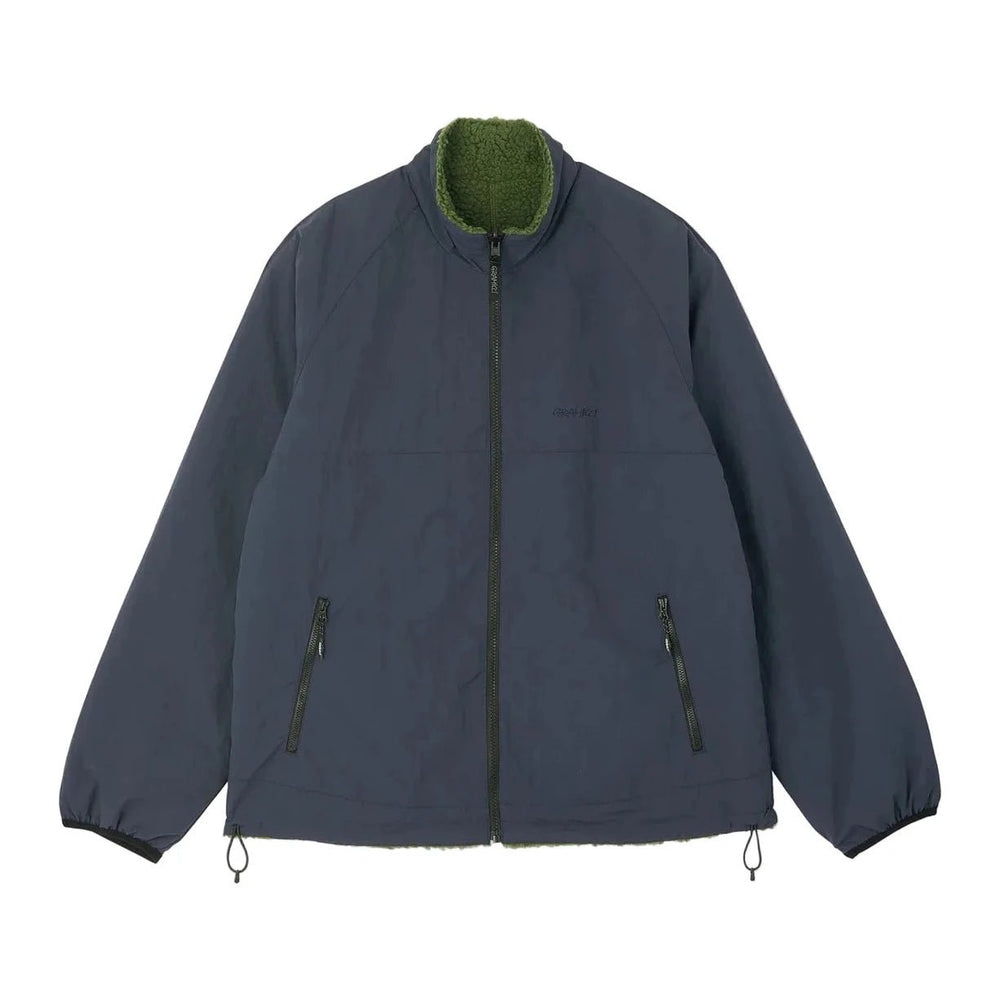 Gramicci Reversible Sherpa Jacket Olive/Navy - Merchant Menswear