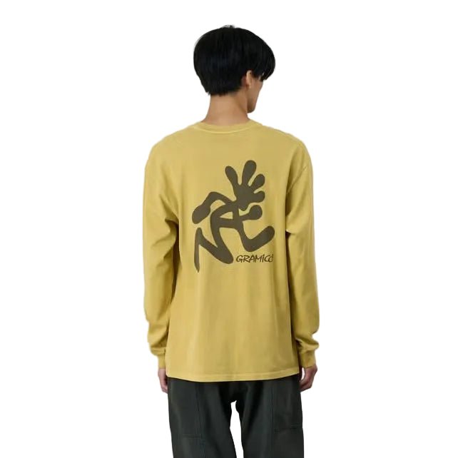 Gramicci Running Man L/S Tee Sulpher Pigment - Merchant Menswear