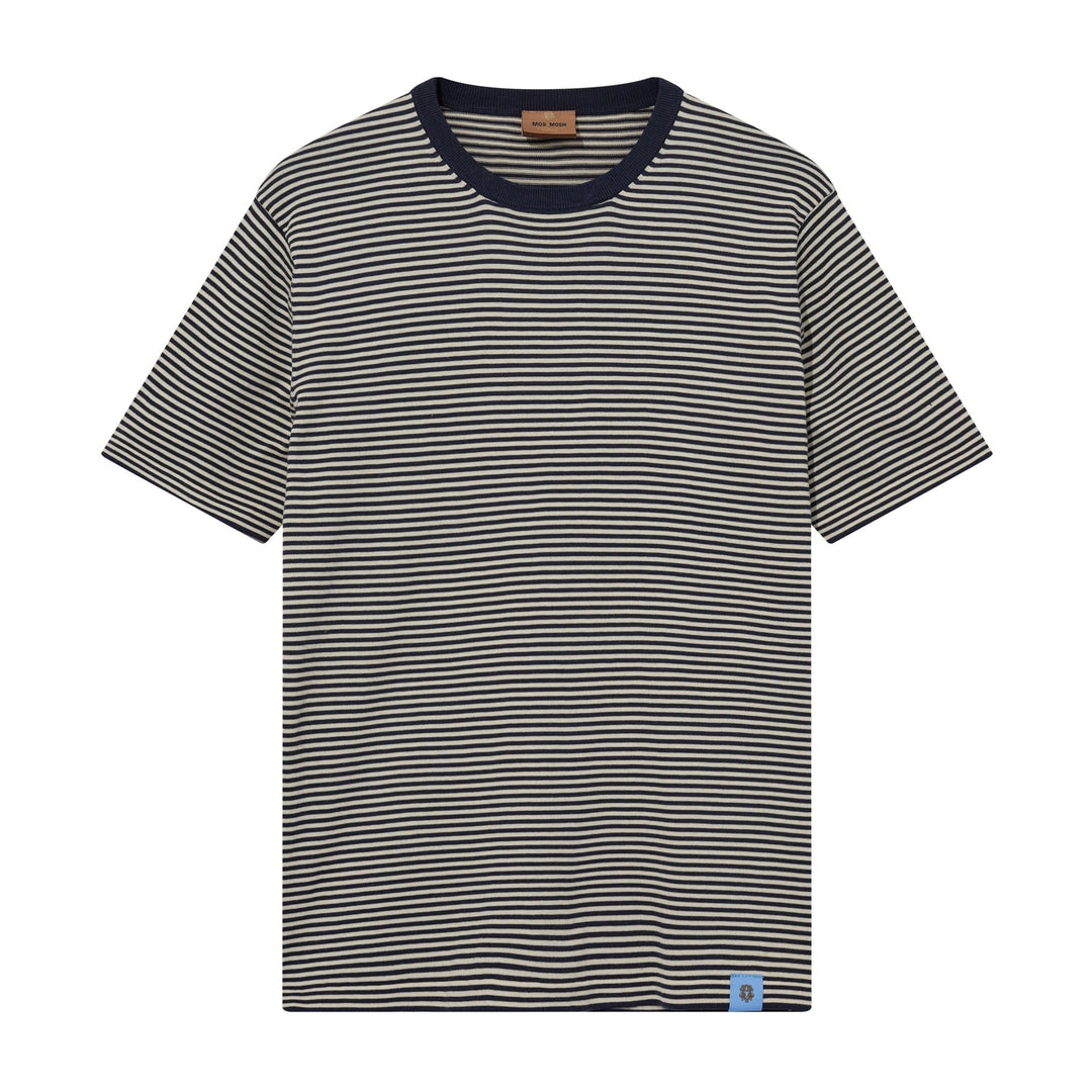 Hali Stripe Knit Tee Navy Stripe - Merchant Menswear