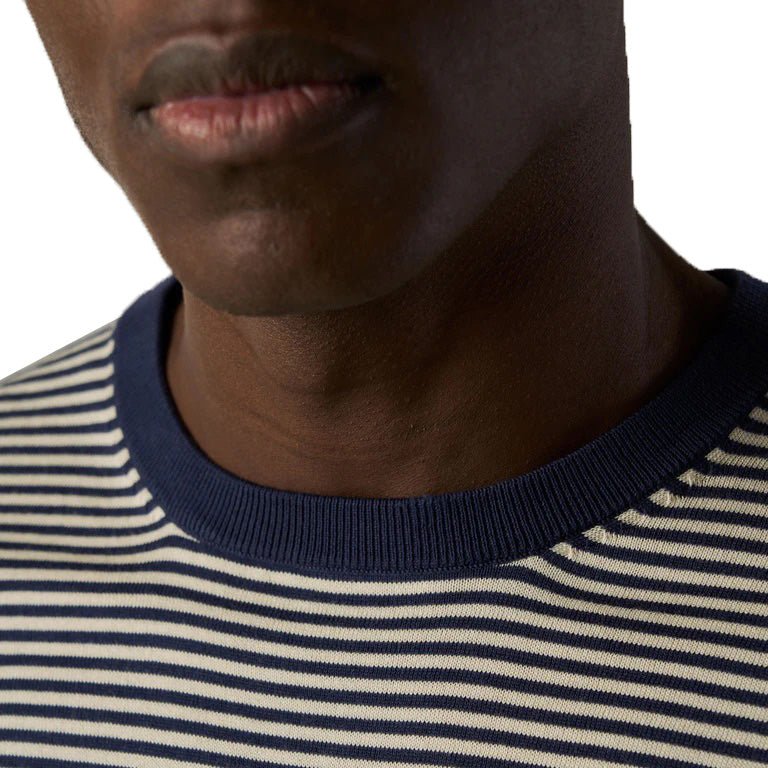 Hali Stripe Knit Tee Navy Stripe - Merchant Menswear