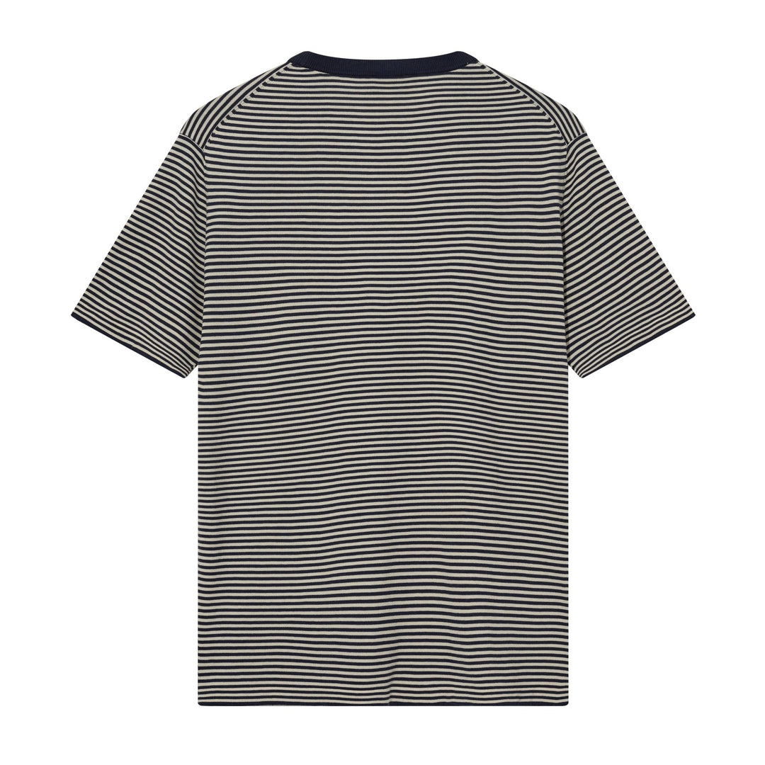 Hali Stripe Knit Tee Navy Stripe - Merchant Menswear