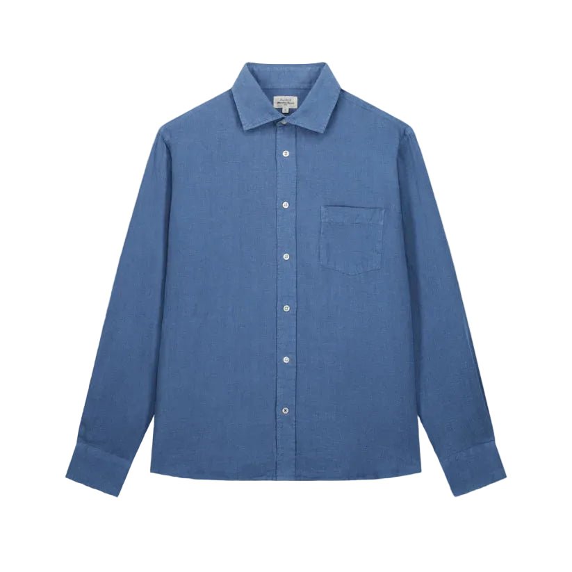 Hartford Paul Pat Linen Shirt Denim - Merchant Menswear