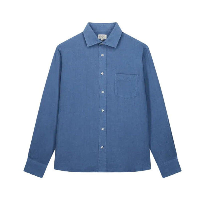 Hartford Paul Pat Linen Shirt Denim - Merchant Menswear