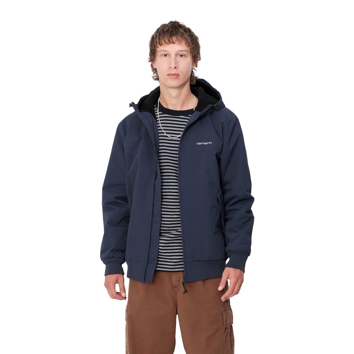 Hooded Sail Jacket Airforce Blue / White