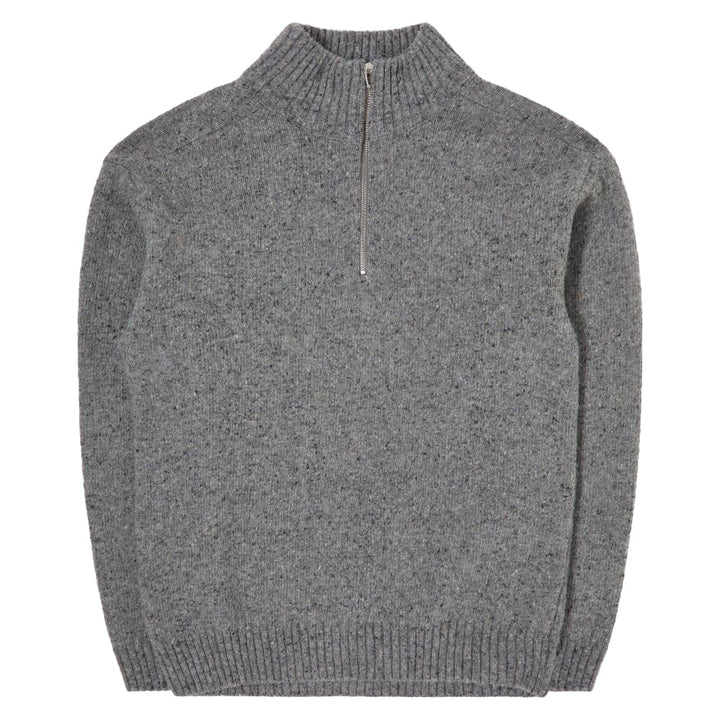 Maru Half Zip Knit Grey Marl