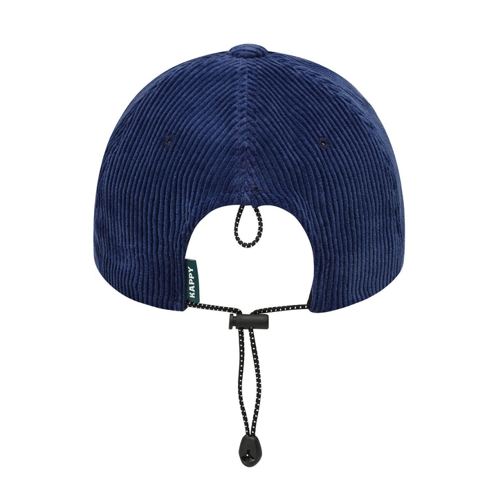 Kappy Design Corduroy Logo Cap Blue - Merchant Menswear