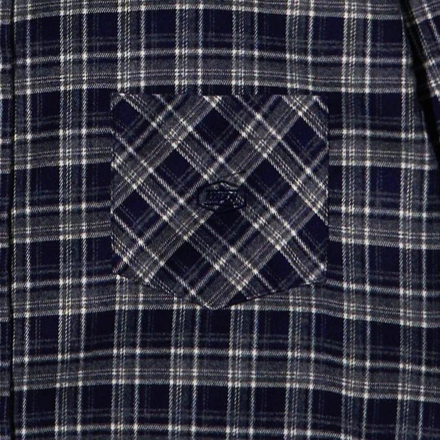 Kappy Design Flannel Check Shirt Navy - Merchant Menswear